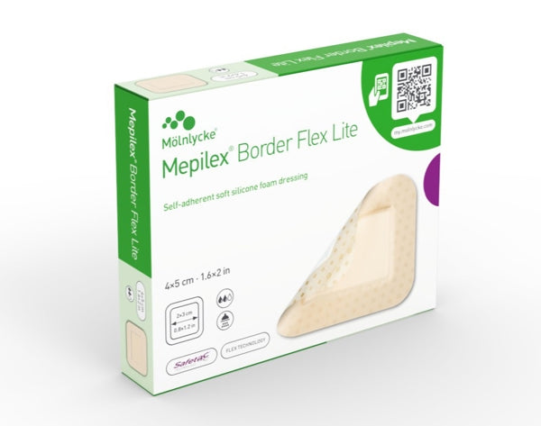 Mepilex Border Flex Lite Schaumverband, mit Haftrand, 4 × 5cm 10 Stück