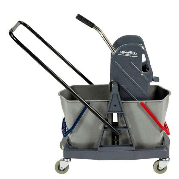 Doppelfahreimer Clean and Clever, Kunststoff, grau, 2 × 17 Liter