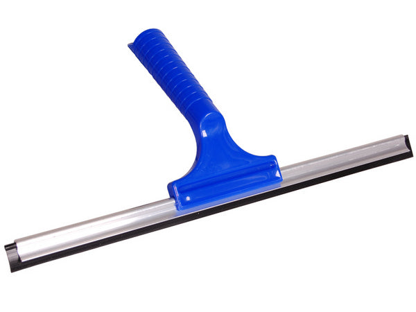 Fensterwischer mit schwarzer Gummilippe blauer Griff, 25cm