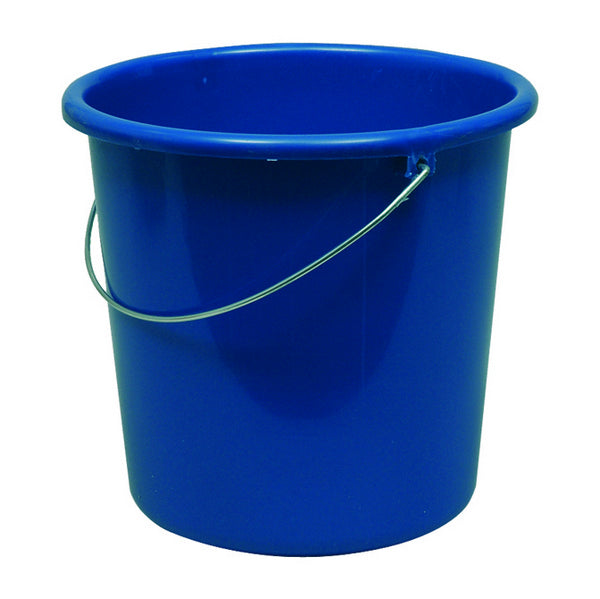 Plastikeimer rund mit Metallbügel, 10 Liter, blau