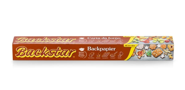 Backstar Backpapier Cutterbox, 38 cm × 8 m, 41 g/m², weiss (24 Stück)