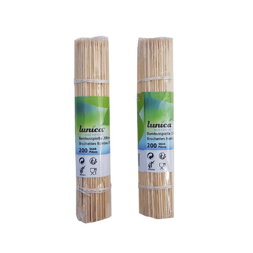 Lunica Bambusspiess braun, Ø 2,5 × 200 mm (3'000 Stück)