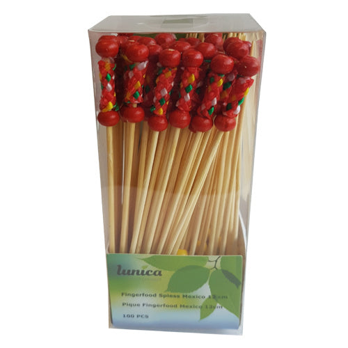 Lunica Fingerfoodspiesse Bambus, farbig, 120 mm (2'400 Stück)