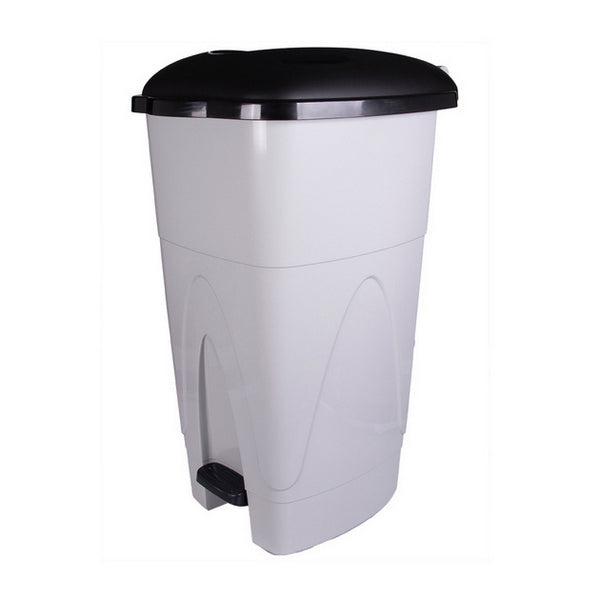 Treteimer auf Rollen «KICK», 110 Liter, mit Trennsystem, Barren zum Ziehen, mit Deckel