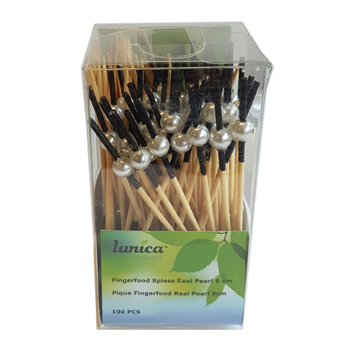 Lunica Fingerfoodspiesse Bambus, Perle, 90 mm (2'400 Stück)