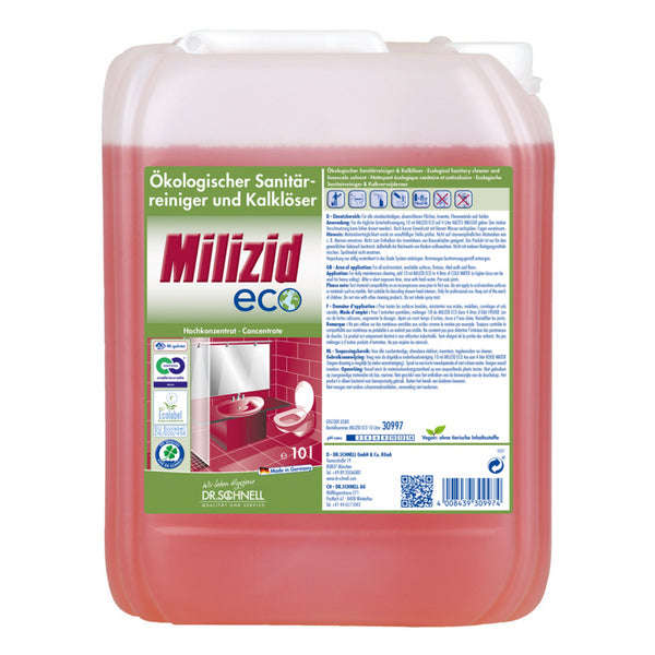 MILIZID ECO ökologischer Sanitärreiniger und Kalklöser 10 Liter