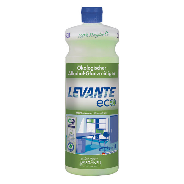 LEVANTE ECO ökologischer Alkohol-Glanzreiniger 12 x 1 Liter