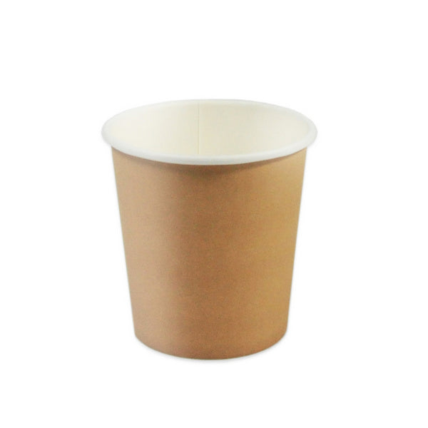 Kartonbecher PE-beschichtet, braun