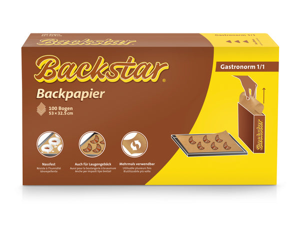 Backstar Backpapier extra platzsparend, 53 × 32,5 cm, braun (100 Bogen)