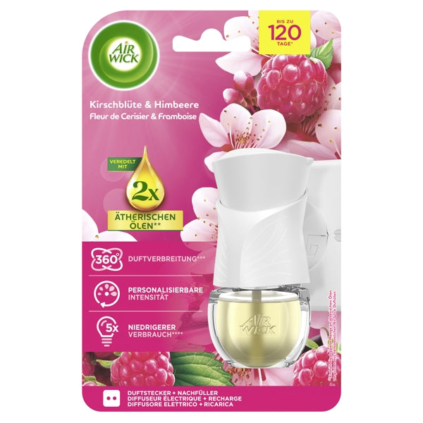 Air Wick Duftstecker Starter- Set Kirschblüte und Himbeere (6 Stück)