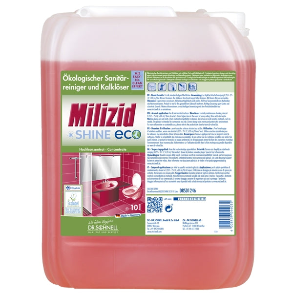 MILIZID SHINE ECO Sanitärreiniger und Kalklöser 10 Liter