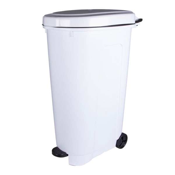 Treteimer mit Rollen, mit Ring zur Fixierung der 110 L Abfallsäcke
