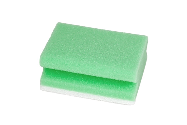 Pflegeschwamm 9,5 × 7,0 × 4,8 cm, grün/weiss (10 Stück)