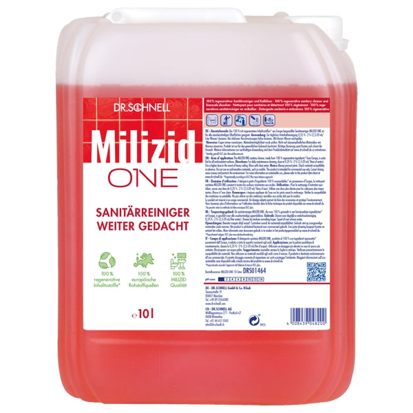 MILIZID ONE regenerativer Premium-Sanitärreiniger und Kalklöser 10 Liter
