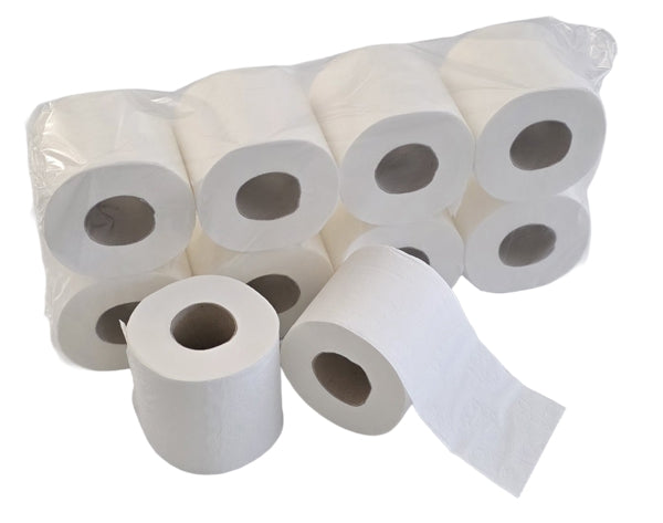 Toilettenpapier, Zellstoff, 3-lagig, Rolle à 250 Blatt, 9,4 × 11 cm, weiss, Blumenprägung