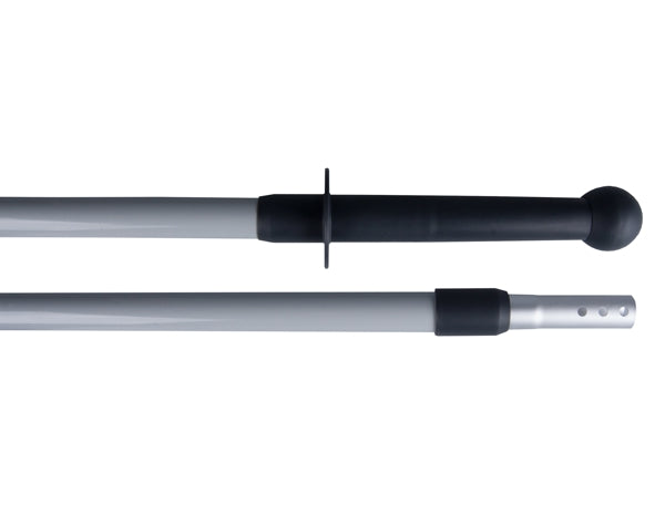 Teleskopstiel Aluminium Premium Ø 2,35 cm, 104 - 180 cm, mit 3- fach Lochung, schwarz, grau