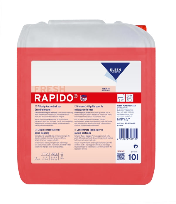 Kleen Purgatis RAPIDO Sanitärgrundreiniger (10 Liter Konzentrat)