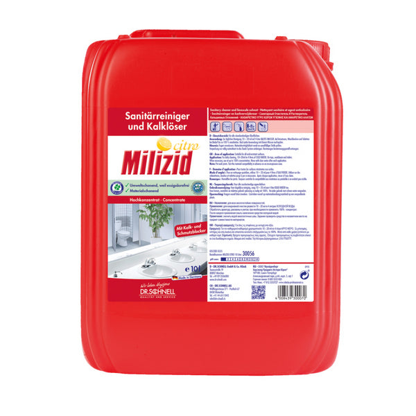 MILIZID CITRO Sanitärreiniger und Kalklöser 10 Liter