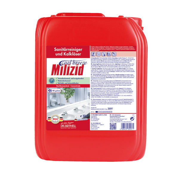 MILIZID COOL BREEZE Sanitärreiniger und Kalklöser 10 Liter