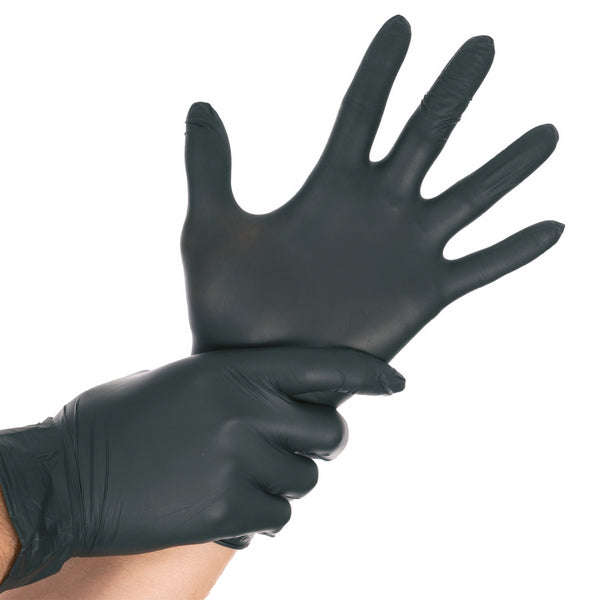 Nitril Handschuhe, puderfrei schwarz, Box à 250 Stück