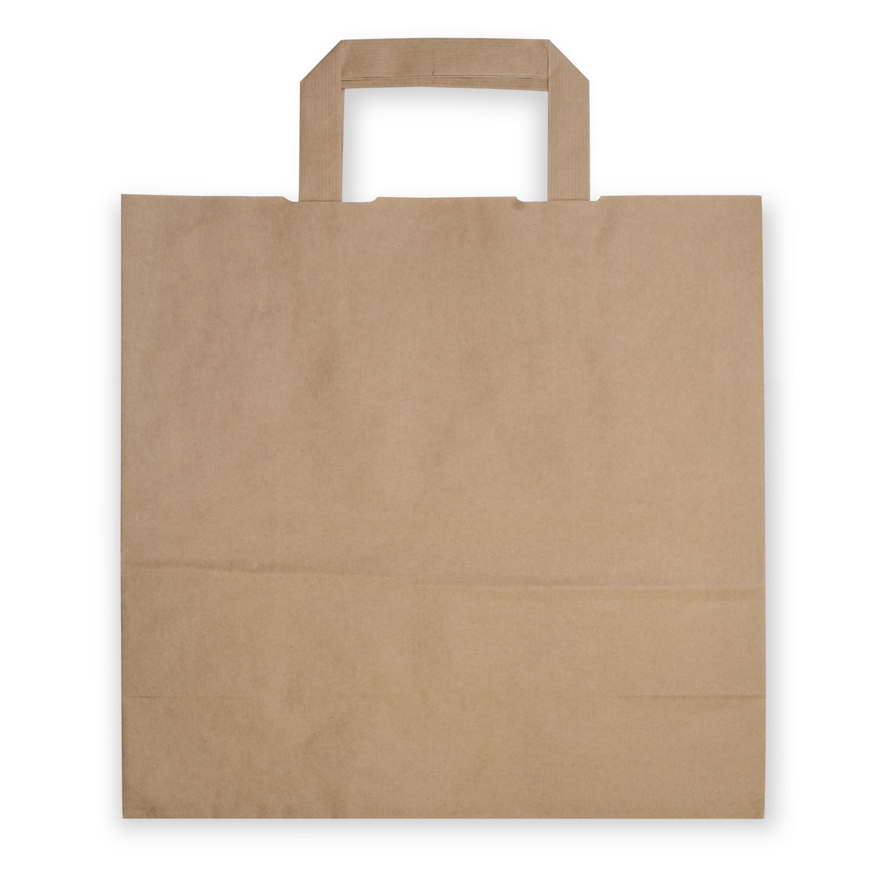 Braune Papiertragtasche, ideal für Takeaway.