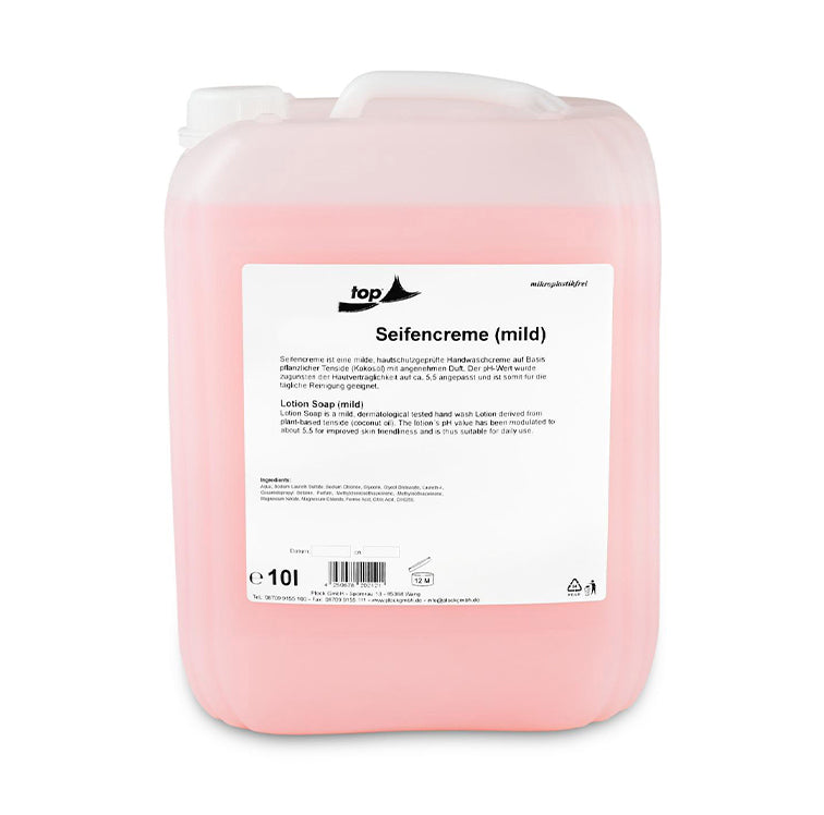 Crema di sapone a base di materie prime vegetali, rosa, 10 litri