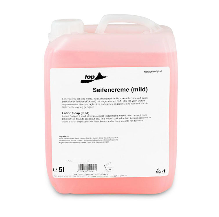 Seifencreme aus pflanzlichen Rohstoffen, rosa, 5 Liter